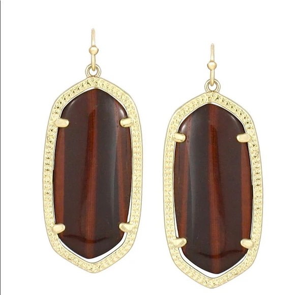 Kendra Scott Jewelry - Kendra Scott Elle Tiger’s Eye Gold Drop Earrings